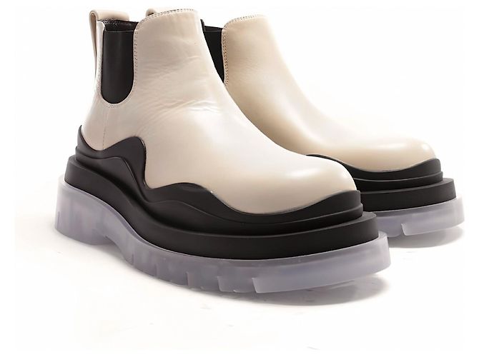 Botines Bottega Veneta de piel beige - vista 3