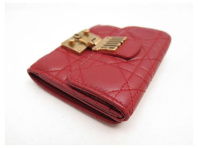 NEUE DIOR ADDICT ROTER LEDER-GELDBEUTEL S2009CNMJ - Ansicht 3