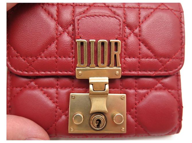 NEUE DIOR ADDICT ROTER LEDER-GELDBEUTEL S2009CNMJ - Ansicht 5