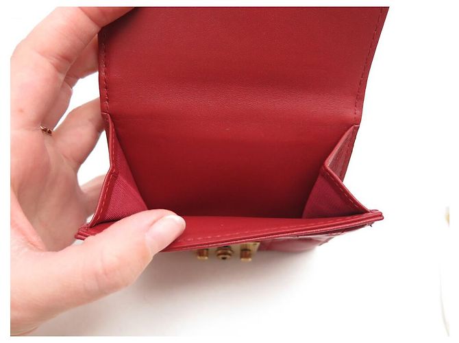NEUE DIOR ADDICT ROTER LEDER-GELDBEUTEL S2009CNMJ - Ansicht 6