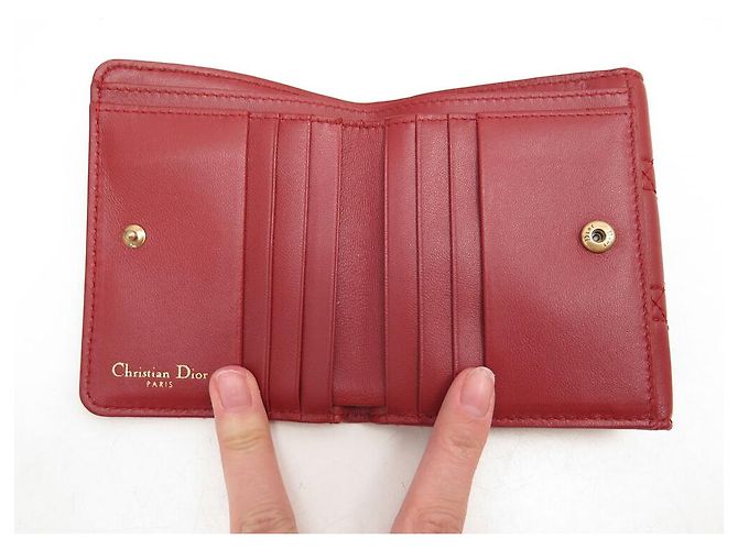 NEUE DIOR ADDICT ROTER LEDER-GELDBEUTEL S2009CNMJ - Ansicht 7