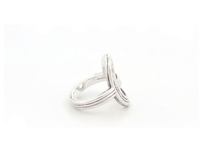 Hermès HERMES ANCHOR CHAIN RING 24 GM 54 SOLID SILVER 9.8G BOX Silvery - view 3