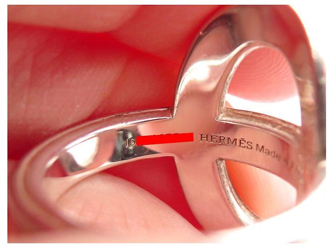 Hermès HERMES ANCHOR CHAIN RING 24 GM 54 SOLID SILVER 9.8G BOX Silvery - view 5