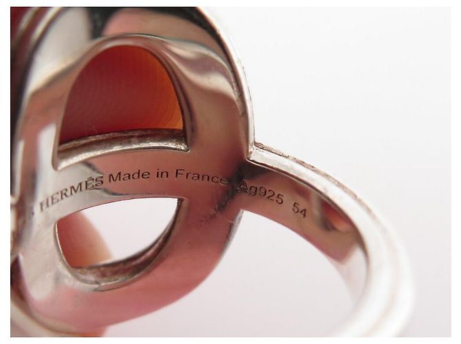 Hermès HERMES ANCHOR CHAIN RING 24 GM 54 SOLID SILVER 9.8G BOX Silvery - view 6