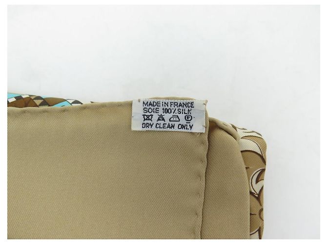 Hermès FULAR HERMES I GIARDINI DI ANDALUSIA ALINE HONORE QUADRATO 90 IN SETA Beige - vista 11
