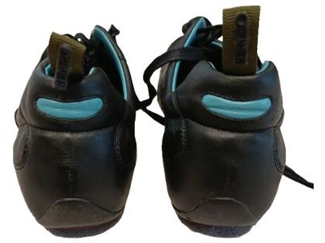 Kenzo sneakers in pelle nera con lacci Nero - vista 4