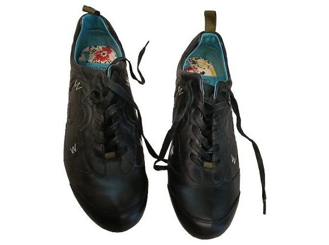 Kenzo sneakers in pelle nera con lacci Nero - vista 7