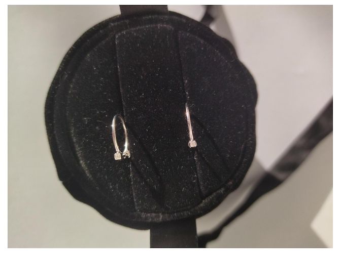 Autre Marque Orecchini mini cerchi OFEE in oro bianco e diamanti Argento - vista 2