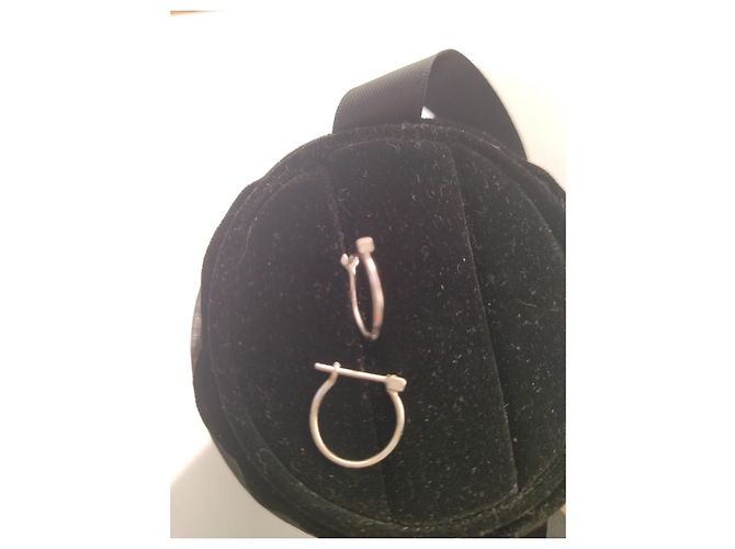 Autre Marque Orecchini mini cerchi OFEE in oro bianco e diamanti Argento - vista 3
