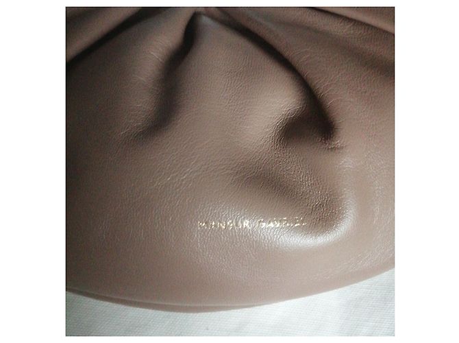 Borsa Mansur Gavriel Scrunchie in pelle nocciola - vista 7