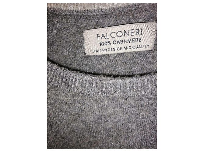 Autre Marque Falconeri Rundhalspullover Wolle Grau XXL - Ansicht 3