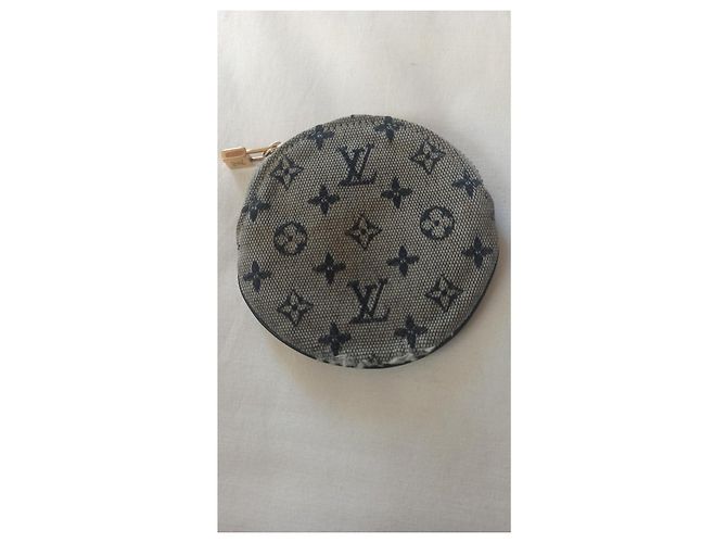 Louis Vuitton Round Wallet Blue Grey Canvas - view 2