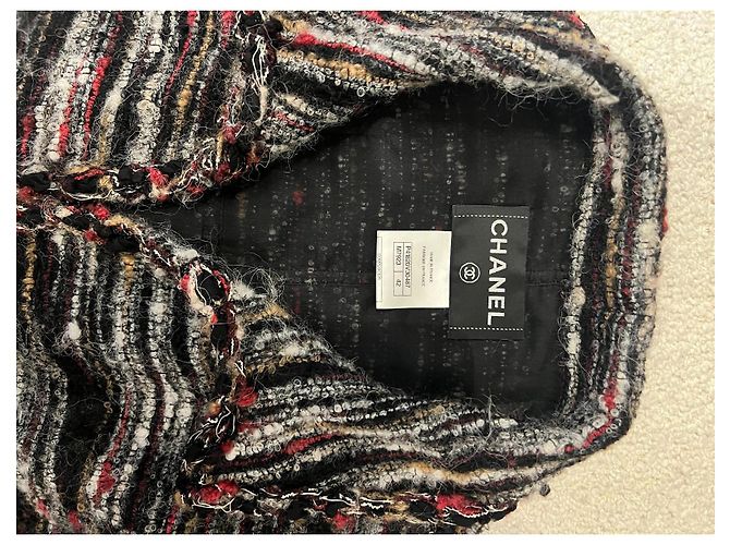 Chanel Tweed Multicolor CC Set Schwarz Rot - Ansicht 2