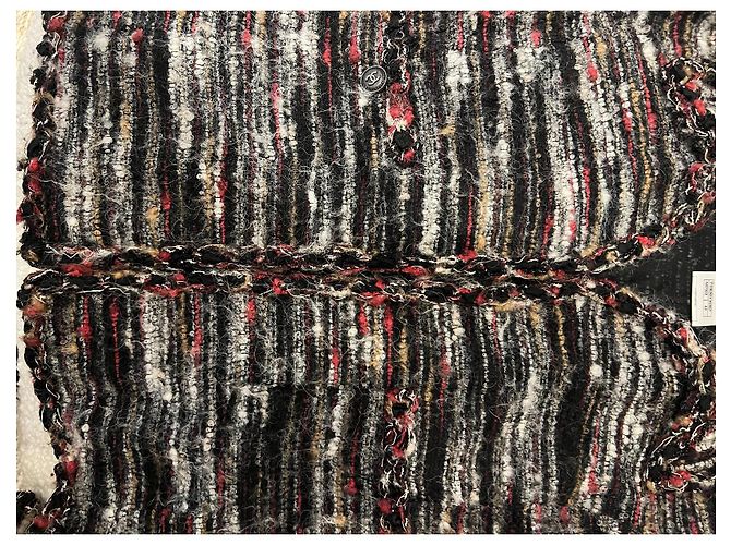 Chanel Tweed Multicolor CC Set Schwarz Rot - Ansicht 4