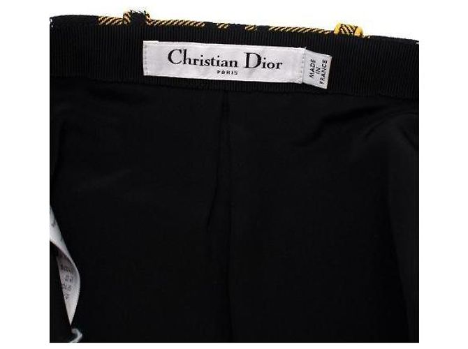 Christian Dior Falda plisada asimétrica beige Dior Amarillo - vista 5