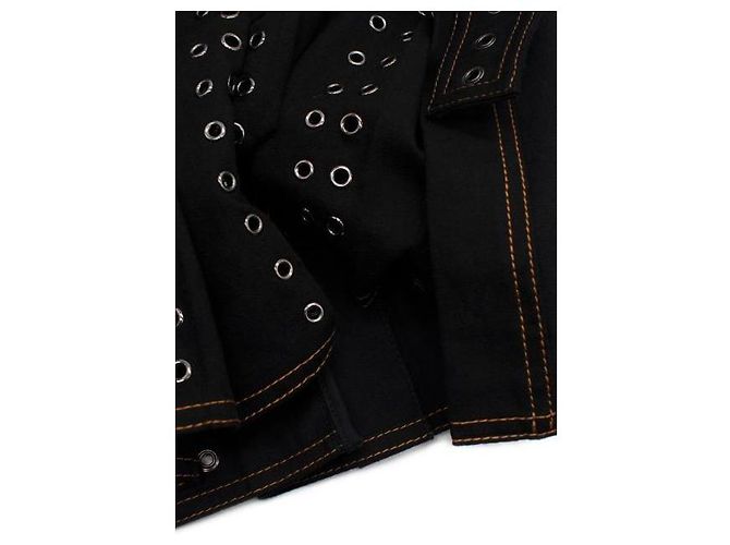 Christian Dior Falda mini plisada negra con ojales Dior Negro - vista 7