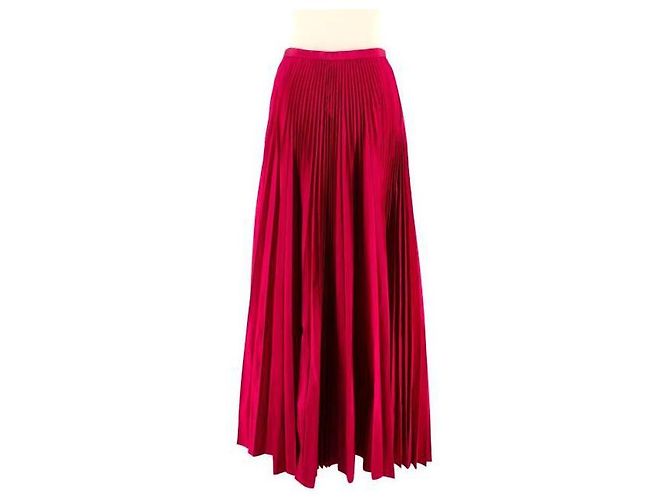 Falda maxi de seda plisada rosa Christian Dior - vista 2