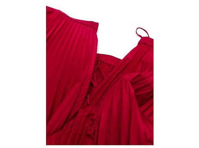 Falda maxi de seda plisada rosa Christian Dior - vista 3