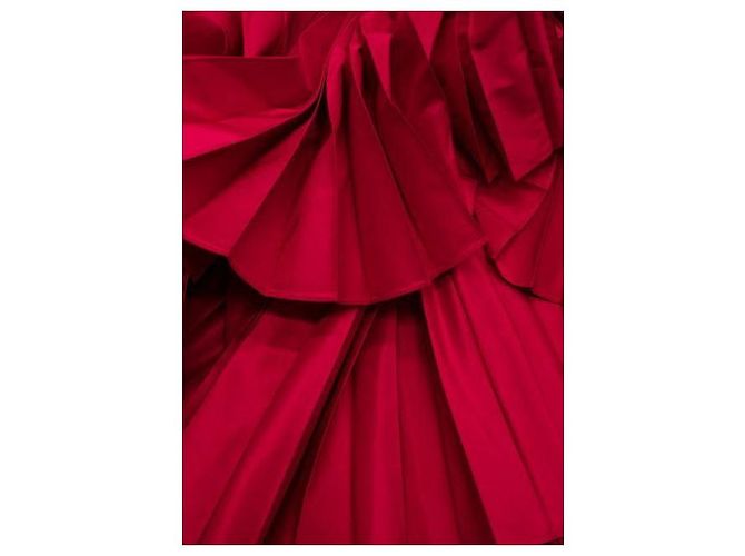 Falda maxi de seda plisada rosa Christian Dior - vista 5