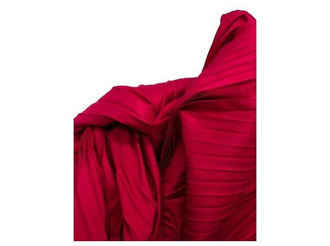 Falda maxi de seda plisada rosa Christian Dior - vista 7
