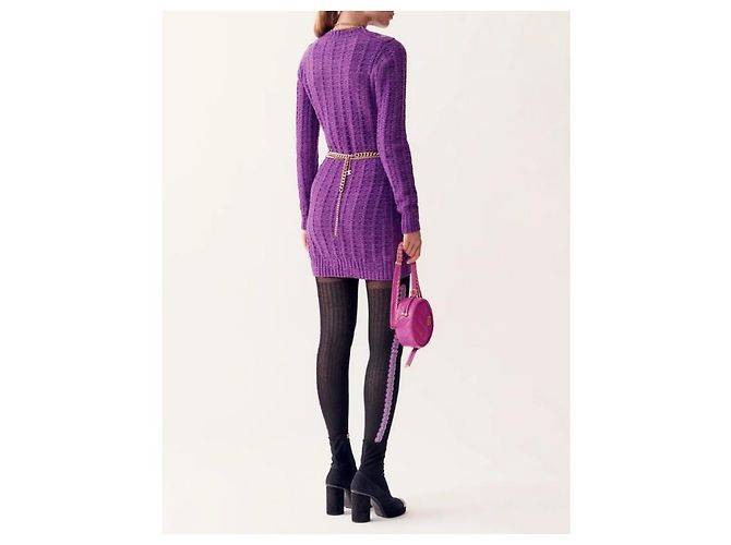 Chanel Violette Strickkleid Lila - Ansicht 3