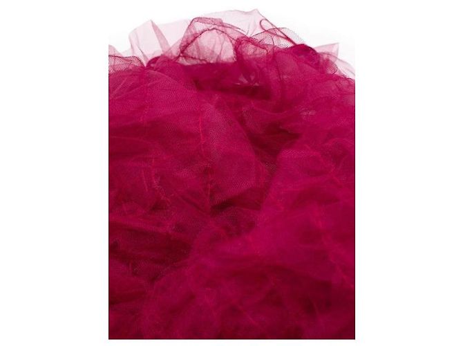 Falda midi de tul frambuesa con volantes Christian Dior Rosa - vista 4