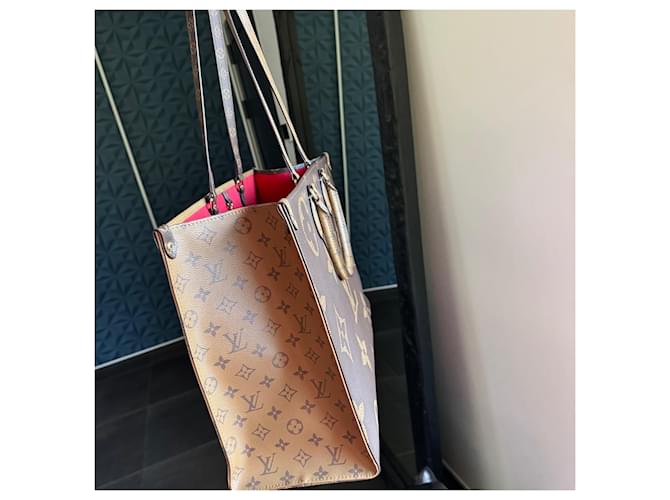 Louis Vuitton Borsa Onthego GM Monogramma Marrone - vista 20