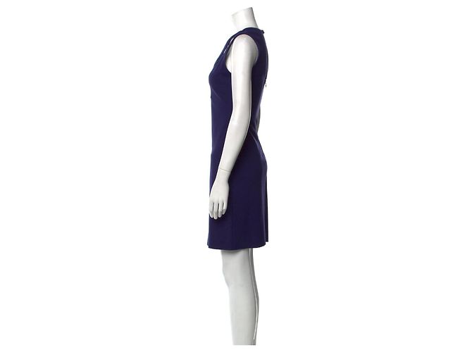 Diane Von Furstenberg DvF Amy Viskose-Jersey-Kleid mit atemberaubenden Ausschnitten Dunkelviolett - Ansicht 3