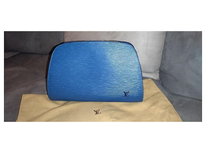 Pochette Louis Vuitton Spike Blu in Pelle - vista 2