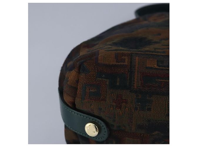 Bolso de mano BALLY de lona verde marrón Auth ti2363 Castaño - vista 16
