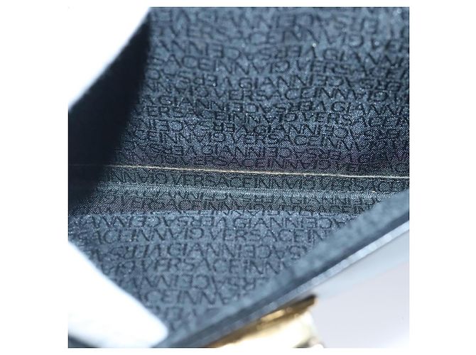 Borsa a spalla Gianni Versace in pelle nera e oro Auth bs20156 Nero D'oro - vista 19
