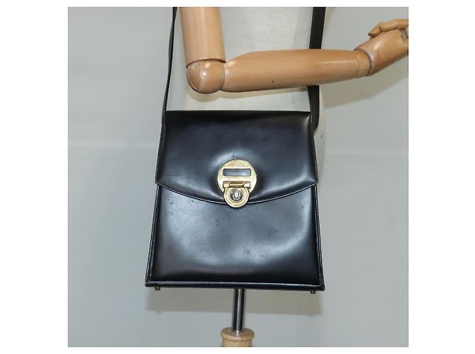 Borsa a spalla Gianni Versace in pelle nera e oro Auth bs20156 Nero D'oro - vista 20
