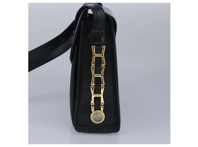 Borsa a spalla Gianni Versace in pelle nera e oro Auth bs20156 Nero D'oro - vista 4