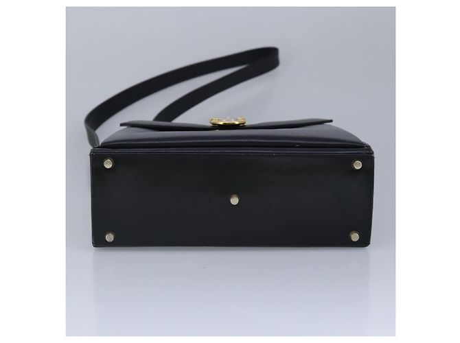 Borsa a spalla Gianni Versace in pelle nera e oro Auth bs20156 Nero D'oro - vista 5