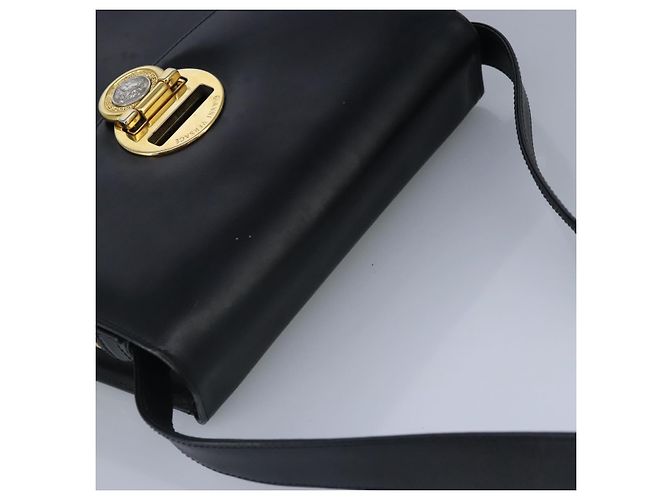 Borsa a spalla Gianni Versace in pelle nera e oro Auth bs20156 Nero D'oro - vista 6