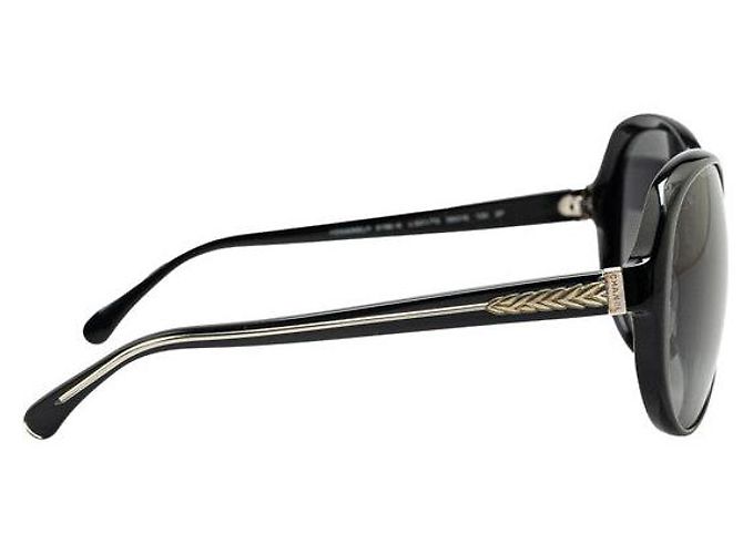 Chanel Coco Mark Sunglasses Black Plastic - view 3