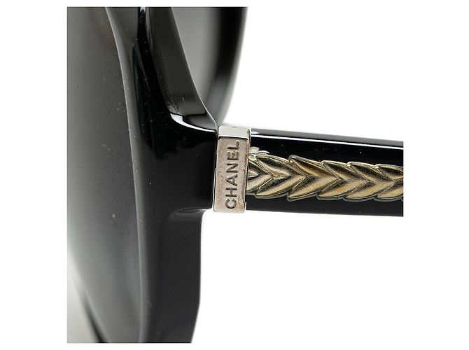 Chanel Coco Mark Sunglasses Black Plastic - view 5
