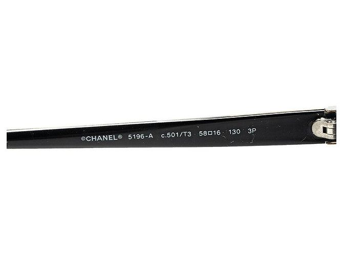 Chanel Coco Mark Sunglasses Black Plastic - view 6
