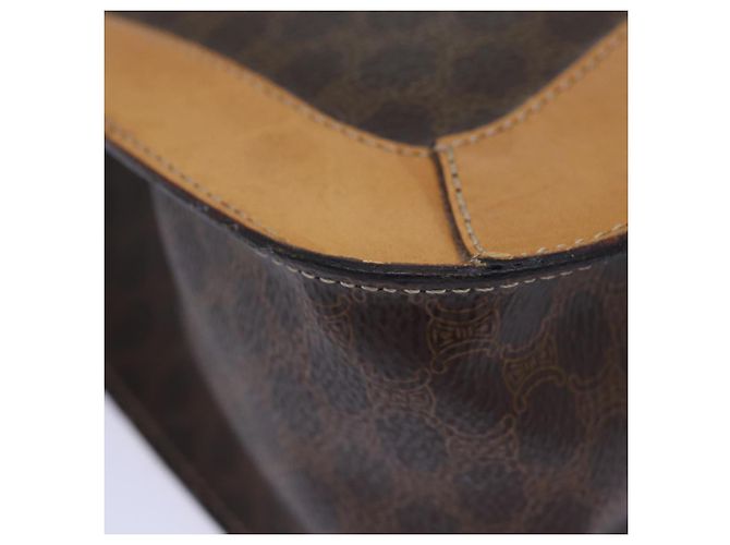 Céline Borsa a mano in tela Macadam CELINE in pelle PVC marrone Auth ar12154 - vista 10