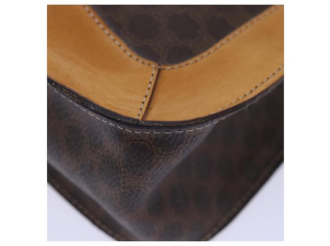 Céline Borsa a mano in tela Macadam CELINE in pelle PVC marrone Auth ar12154 - vista 11