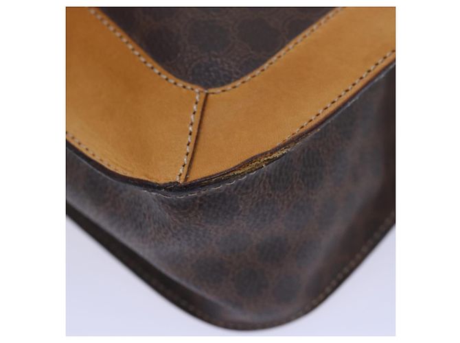 Céline Borsa a mano in tela Macadam CELINE in pelle PVC marrone Auth ar12154 - vista 13