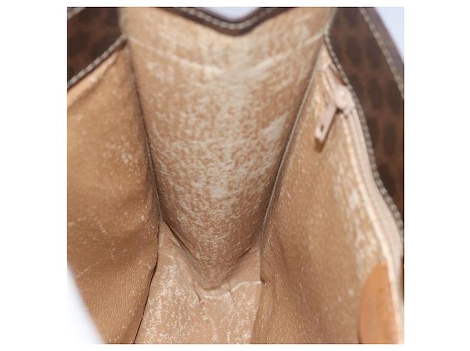 Céline Borsa a mano in tela Macadam CELINE in pelle PVC marrone Auth ar12154 - vista 17