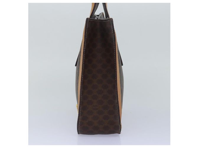 Céline Borsa a mano in tela Macadam CELINE in pelle PVC marrone Auth ar12154 - vista 4