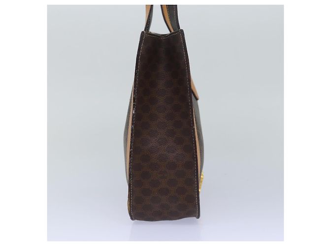 Céline Borsa a mano in tela Macadam CELINE in pelle PVC marrone Auth ar12154 - vista 5