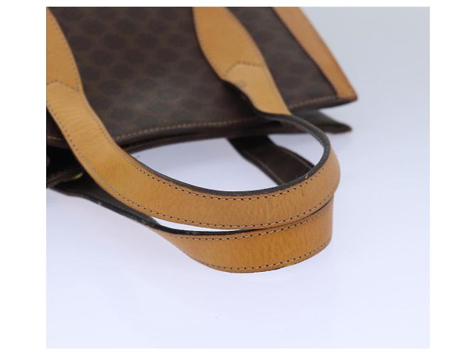 Céline Borsa a mano in tela Macadam CELINE in pelle PVC marrone Auth ar12154 - vista 7