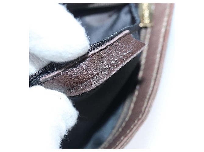 Borsa a Spalla LOEWE in Pelle Bronzo Auth bs20092 - vista 12