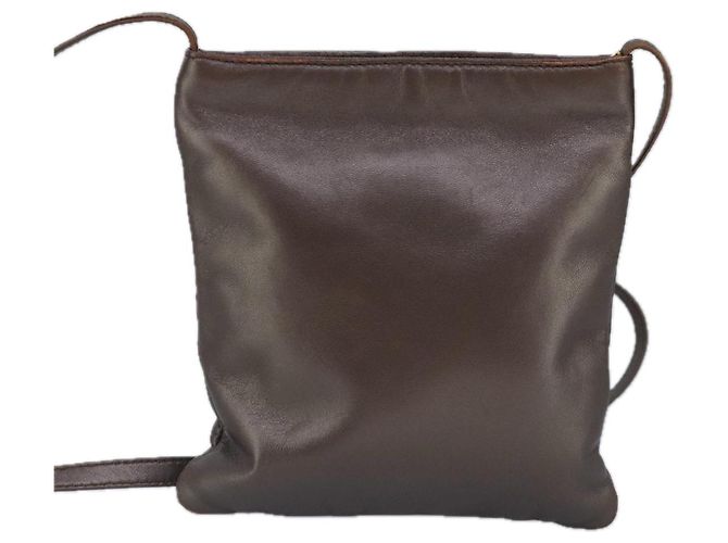 Borsa a Spalla LOEWE in Pelle Bronzo Auth bs20092 - vista 2