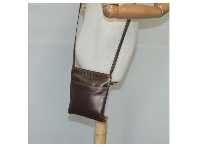 Borsa a Spalla LOEWE in Pelle Bronzo Auth bs20092 - vista 21