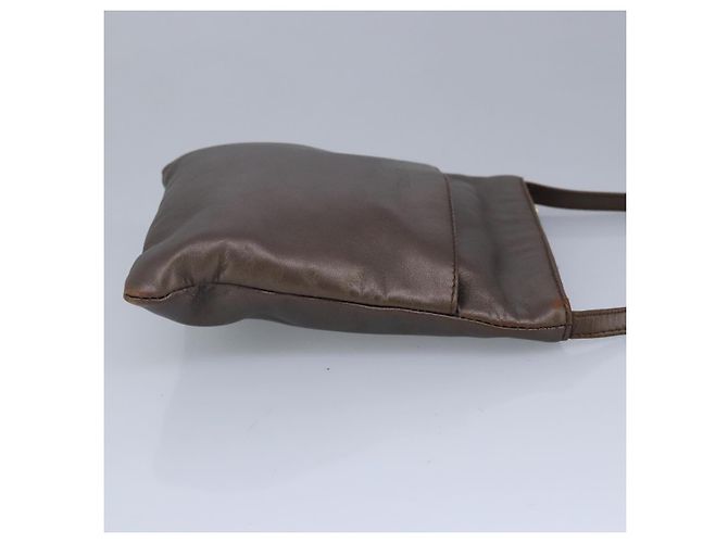 Borsa a Spalla LOEWE in Pelle Bronzo Auth bs20092 - vista 4