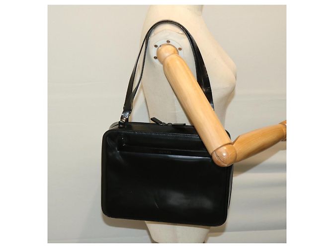 Borsa a mano in pelle nera GUCCI 001 3091 002113 Auth im458 Nero - vista 2